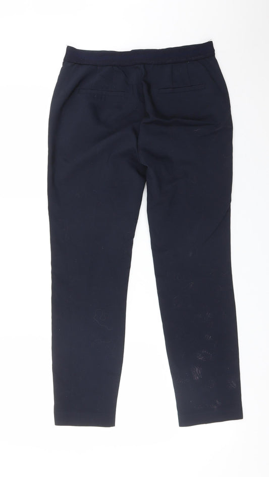 Womens UK Size M Zara Regular Fit Dress Pants Blue Trousers