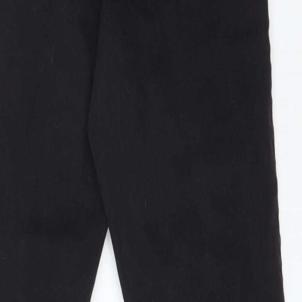 Brand and care label for DENIM CO women’s black cotton skinny jeans, size UK 14, 27-inch leg regular