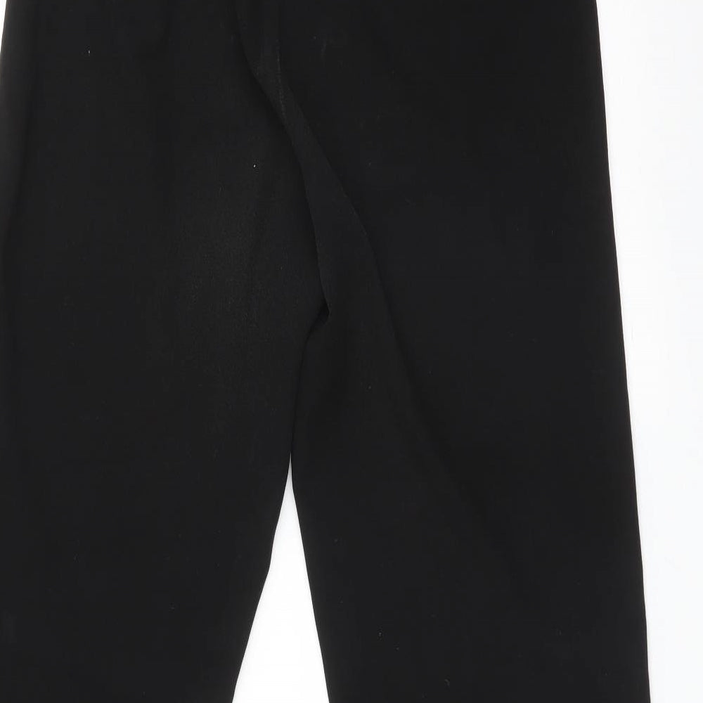 TU Womens Black Polyester Dress Pants Trousers Size 12 L30 in Regular