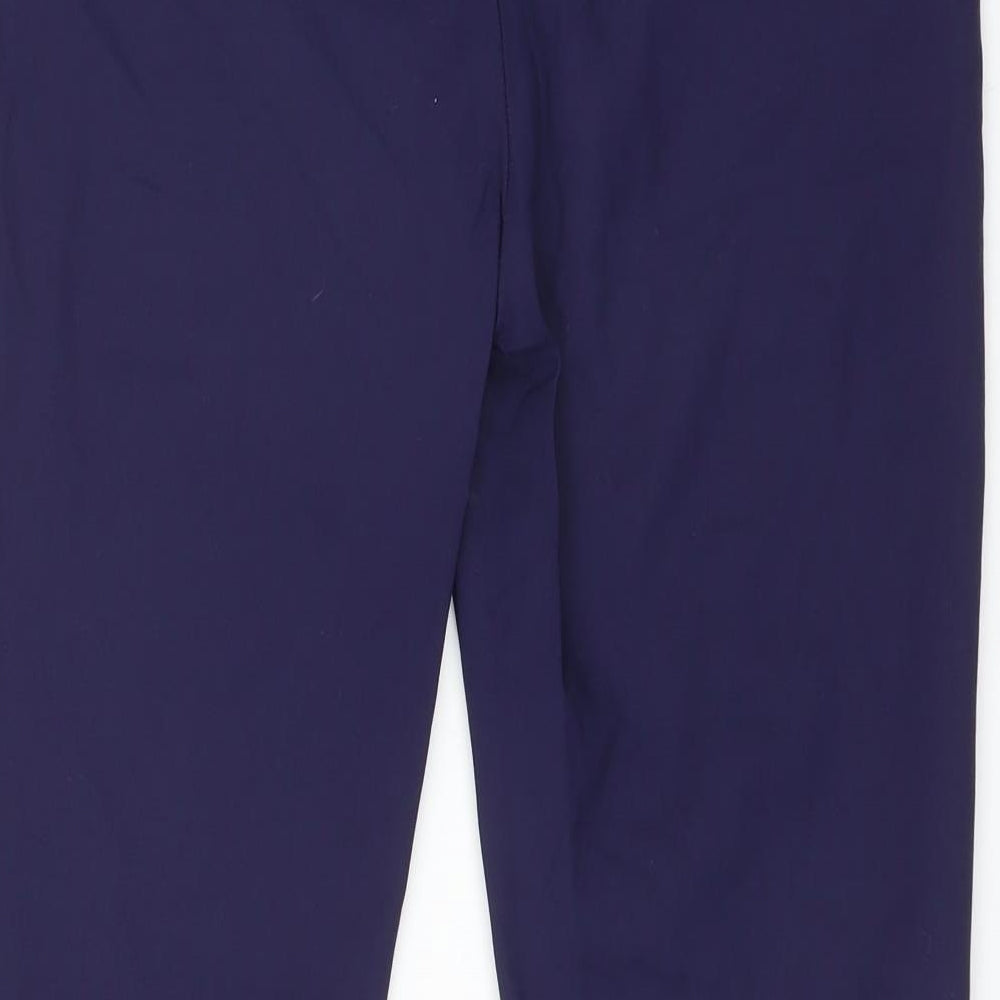 TU Womens Blue Cotton Dress Pants Trousers Size 10 L25 in Regular
