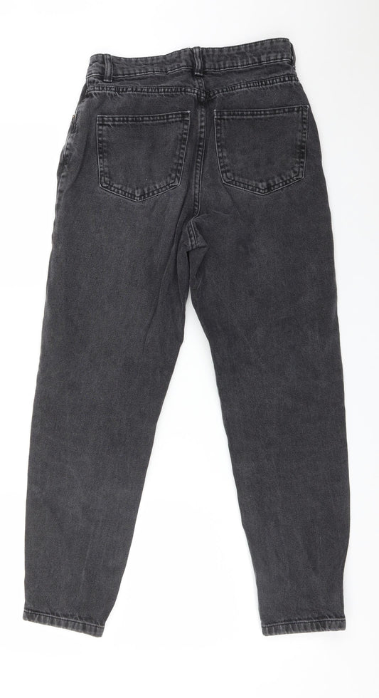 DENIM CO Womens Black Cotton Straight Jeans Size 6 L26 in Regular