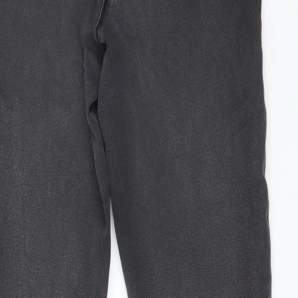 Brand and care label for George women’s black cotton skinny jeans, size UK 12, 28-inch leg regular