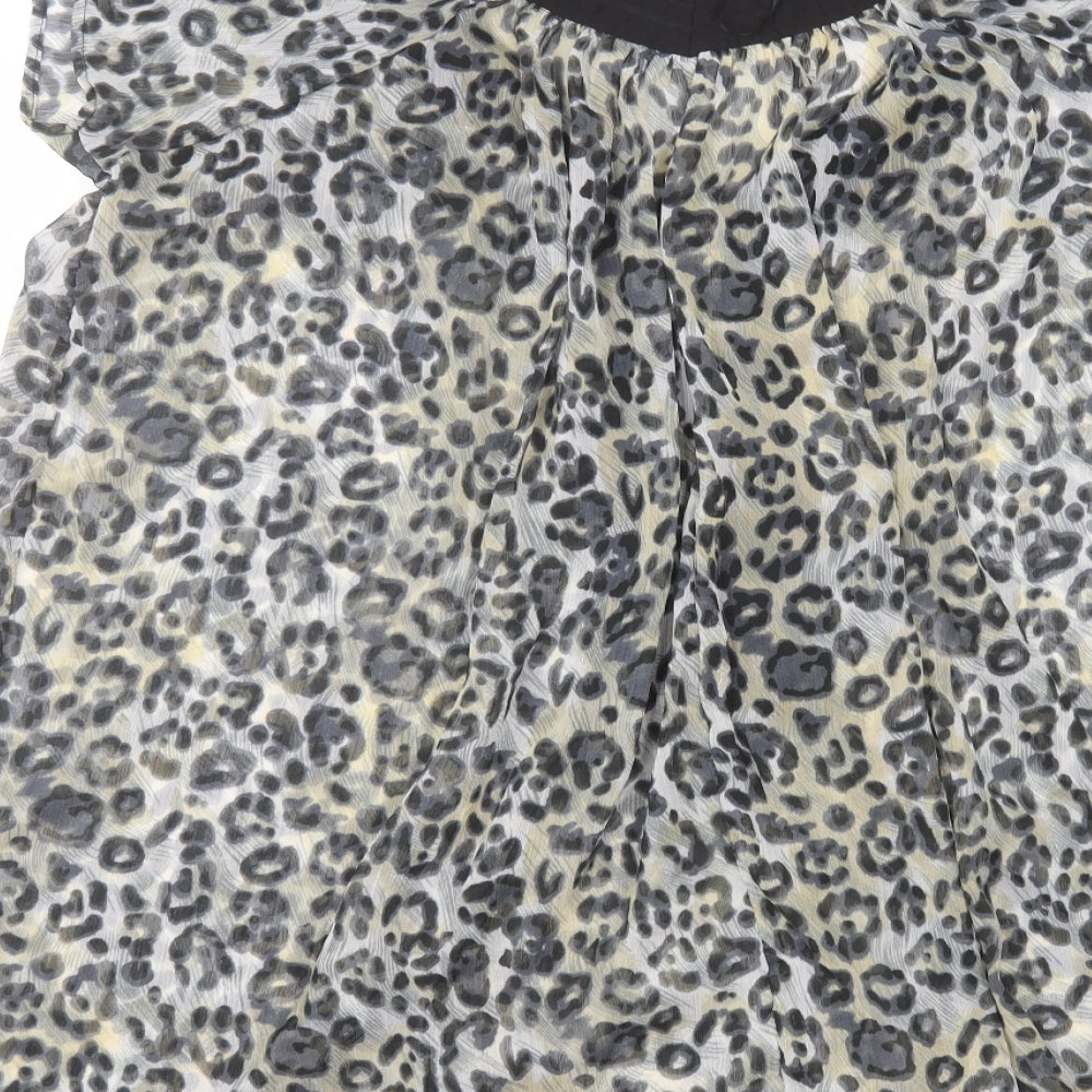 Womens UK Size 10 Atmosphere Grey Basic Blouse