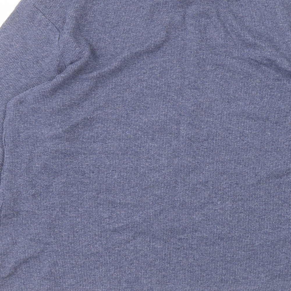 F&F Mens Blue Round Neck Cotton Pullover Jumper Size L