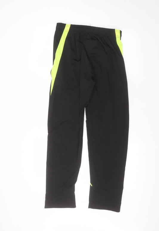 Preworn Mens Black Polyester Sweatpants Trousers Size M L27 in Regular