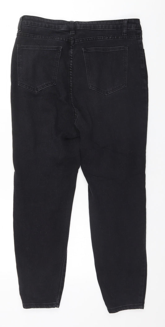 SheIn Womens Black Cotton Straight Jeans Size XL L25 in Regular