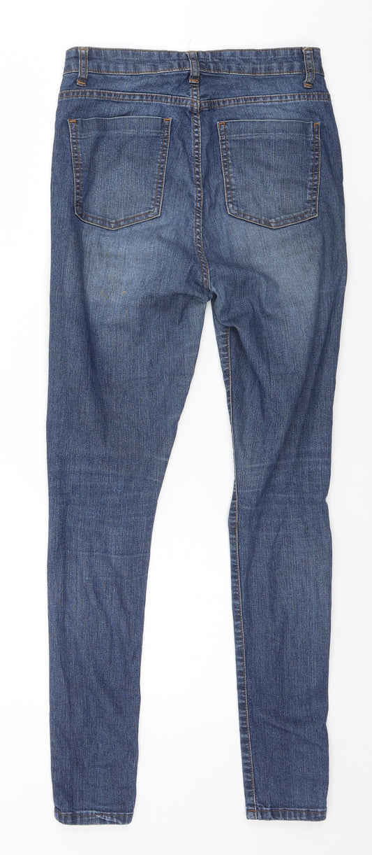 ASOS Womens Blue  Cotton Skinny Jeans Size 10 L28 in Slim