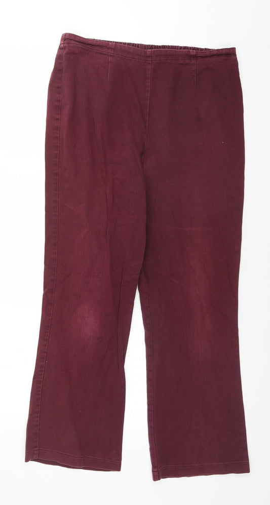 Womens UK Size 14 Berkertex Regular Fit Red Trousers