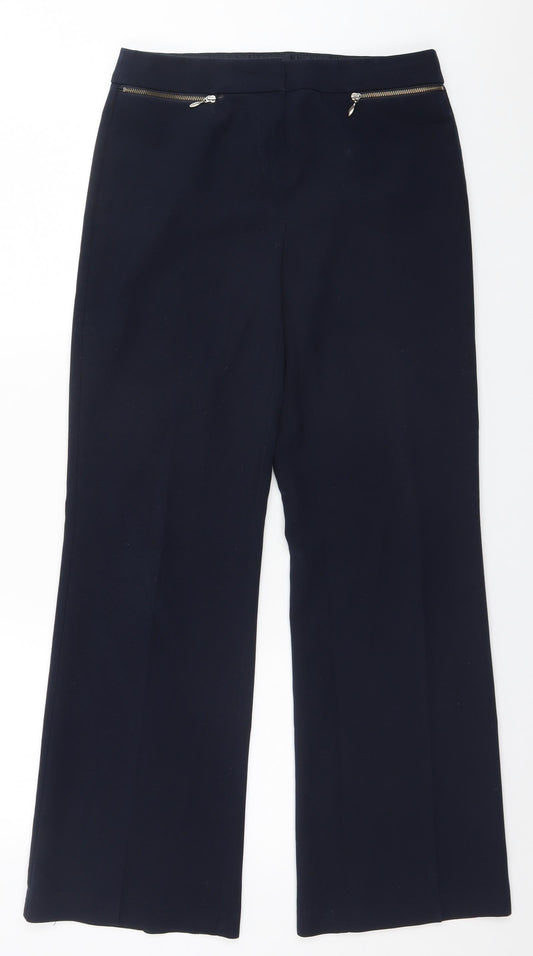 Womens UK Size 8 Marks and Spencer Regular Fit Blue Trousers
