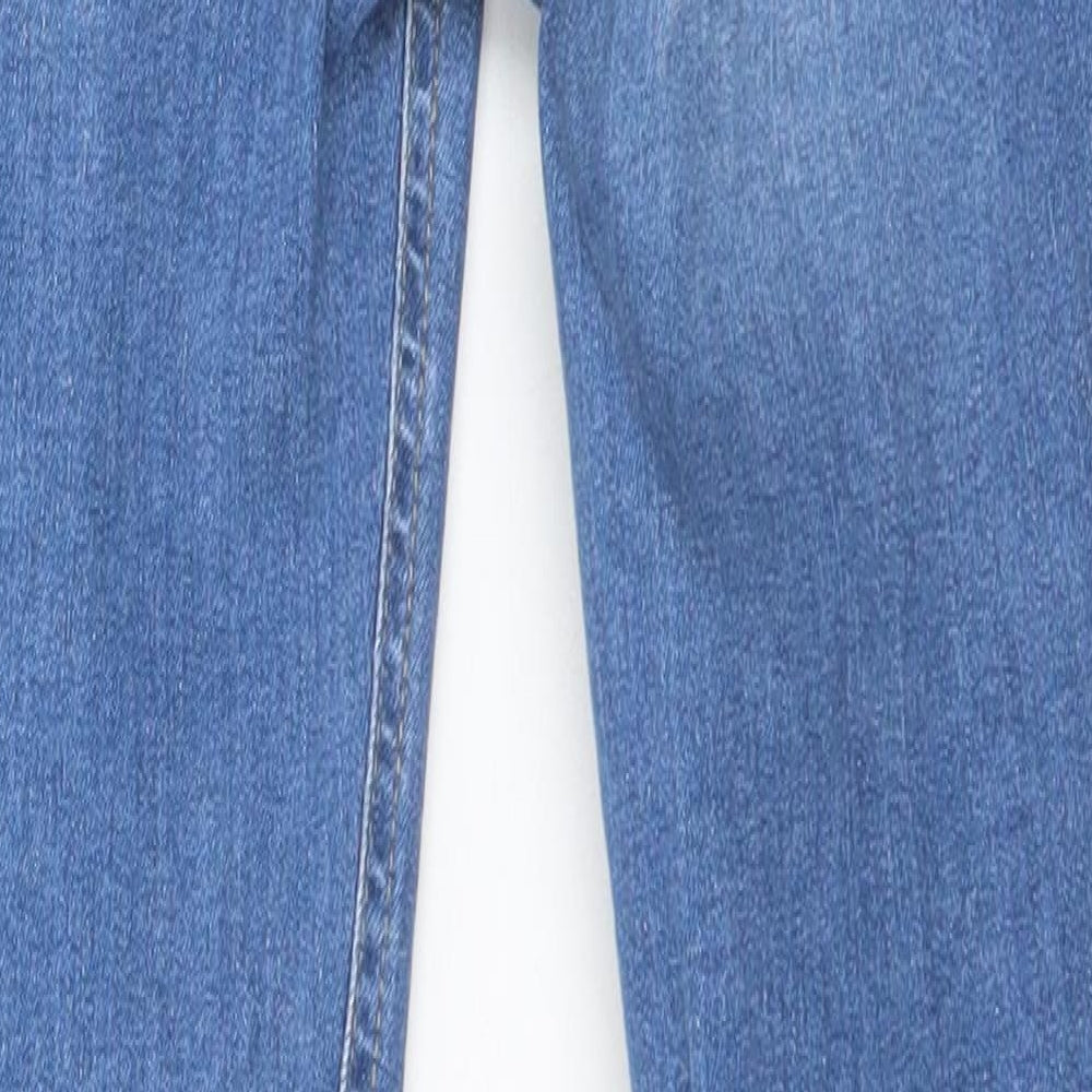 Denim & Co. Womens Blue Straight Jeans Size 8 L28 in Regular