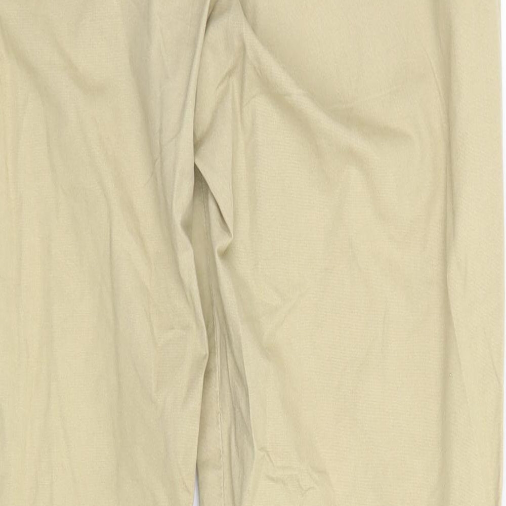 Womens UK Size 12 Marks and Spencer Regular Fit Green Trousers