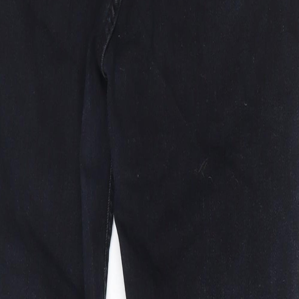 Boohoo Womens Blue Cotton Skinny Jeans Size 12 L26 in Regular Zip
