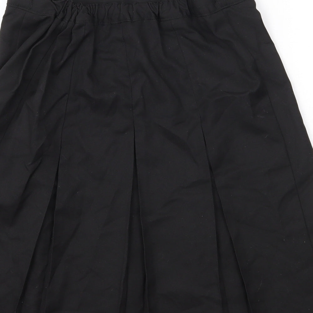 George Girls Black Polyester A-Line Skirt Size 11-12 Years Regular - Elasticated Waist