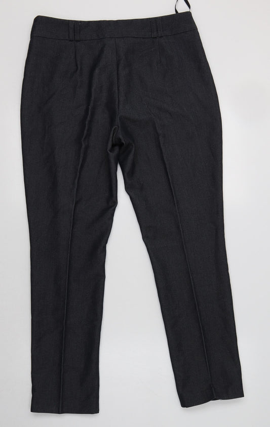 F&F Womens Blue Polyester Dress Pants Trousers Size 10 L29 in Regular