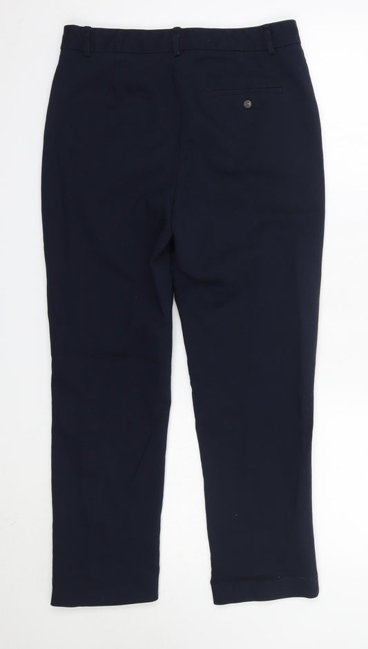 Womens UK Size S Zara Regular Fit Dress Pants Blue Trousers