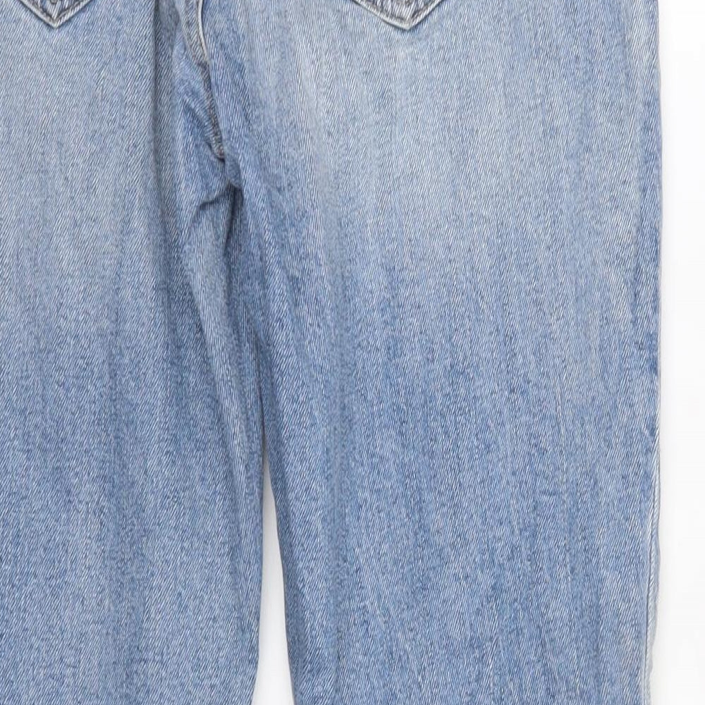 Brand and care label for Gap women’s blue cotton skinny jeans, size UK 29, in, 25-inch leg regular