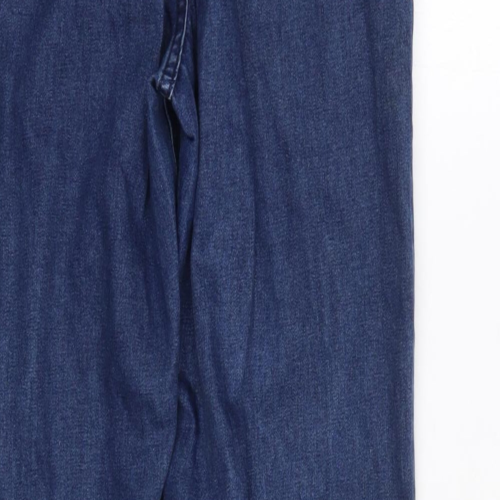 Glamorous Womens Blue  100% Cotton Skinny Jeans Size 12 L31 in Regular