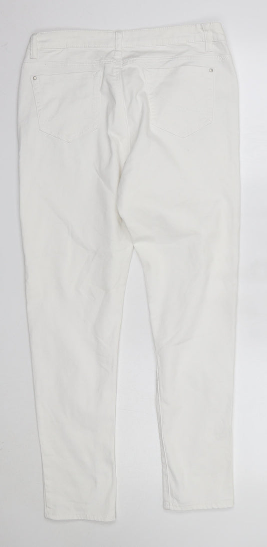 Originals Womens White Cotton Skinny Jeans Size 12 L27 in Regular