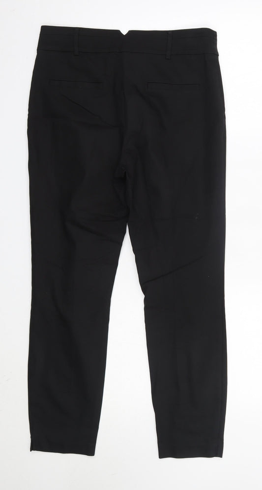 Matalan Womens Black Cotton Dress Pants Trousers Size 10 L26 in Regular