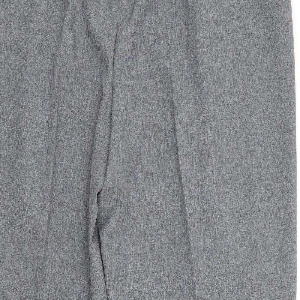 Brand and care label for Bonmarché women’s grey polyester trousers, size UK 20, 29-inch leg regular