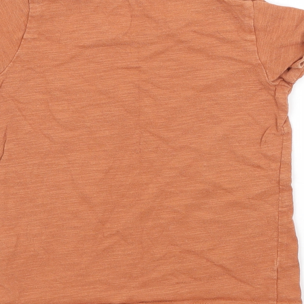 JAMIE KAY Boys Brown Cotton Basic T-Shirt Size 2 Years Crew Neck