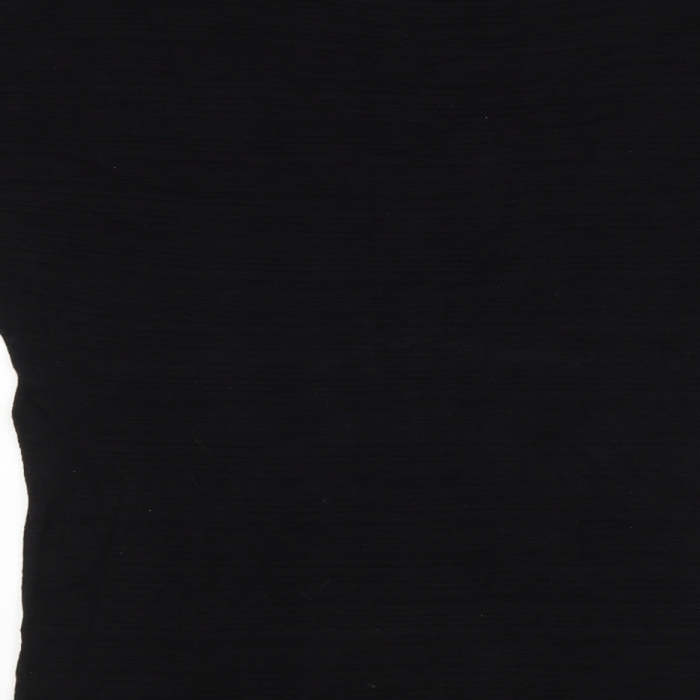 George Mens Black Round Neck Viscose Pullover Jumper