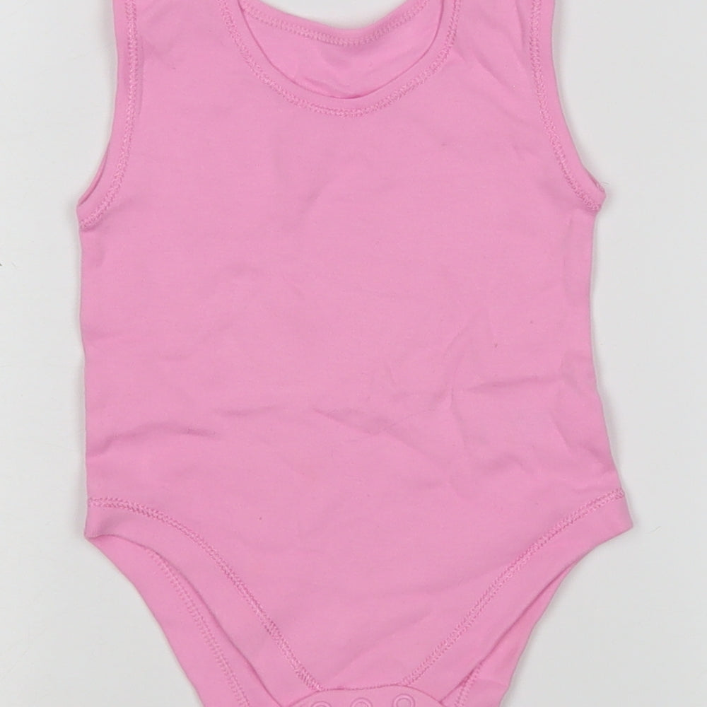George Girls Pink Cotton Leotard One-Piece Size 6-9 Months