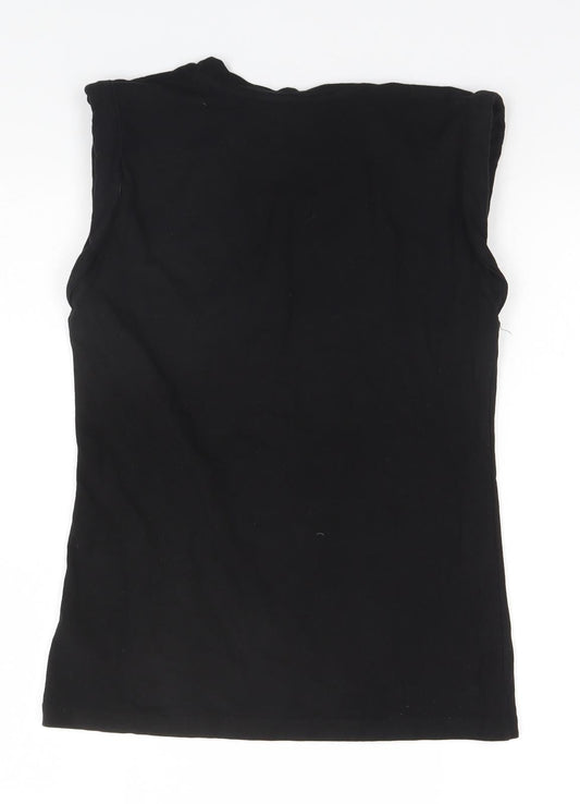 Womens UK Size 8 ASOS Black Basic Tank