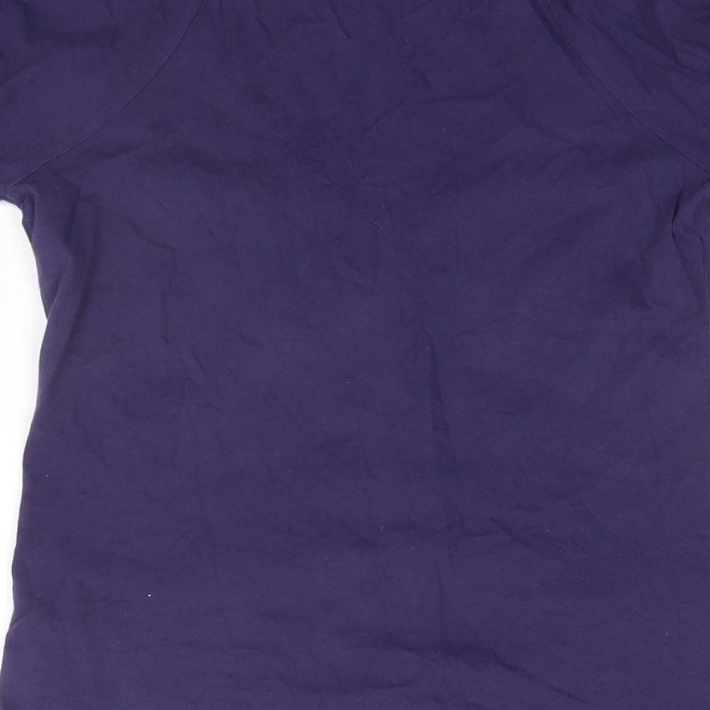 Brand and care label for Dorothy Perkins women’s blue round neck cotton cardigan jumper, size UK 10