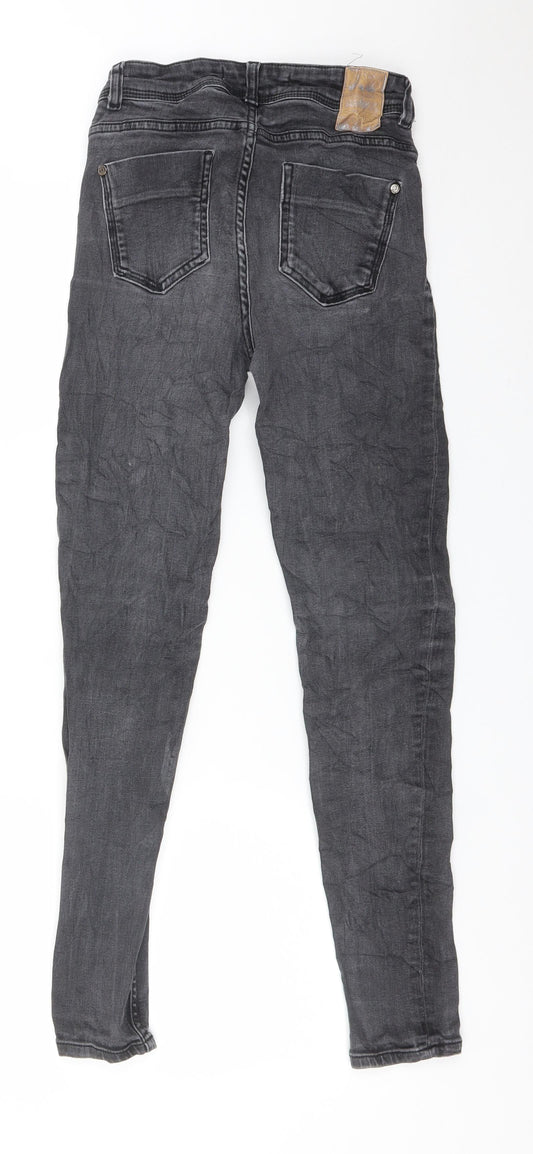 Zara Womens Black Cotton Skinny Jeans Size 6 L28 in Regular