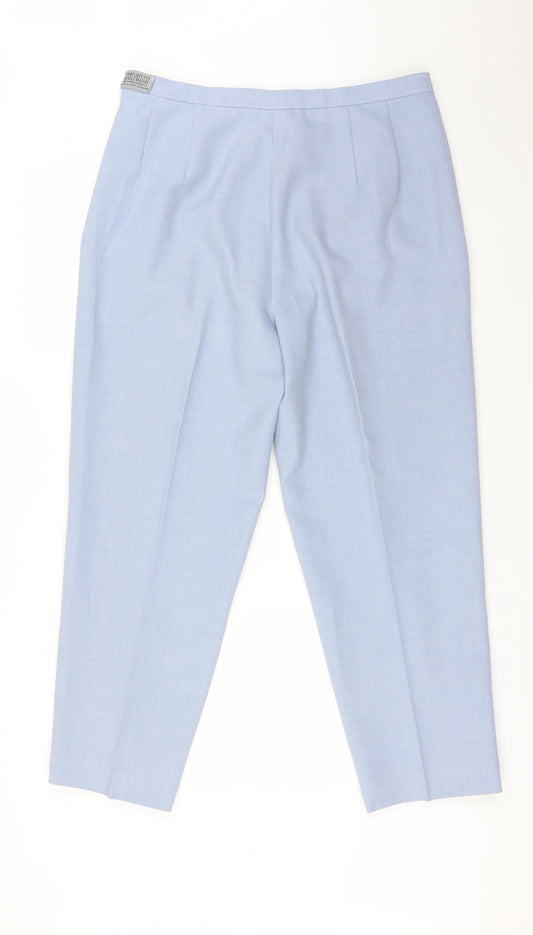 Womens UK Size 16 SEPARATES Regular Fit Blue Trousers