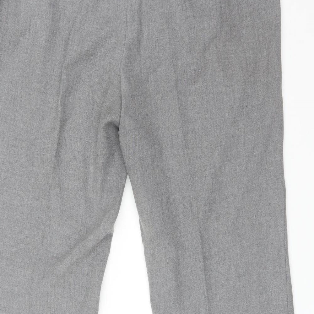 Brand and care label for Tyler women’s grey polyester trousers, size UK 18, 29-inch leg regular
