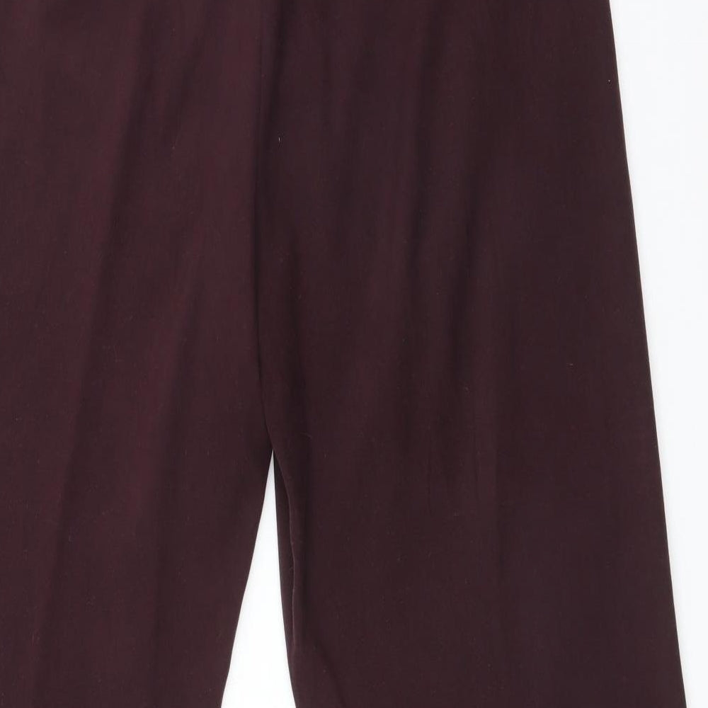 Womens UK Size 14 Country Casuals Regular Fit Purple Trousers