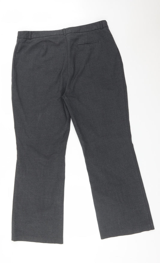 Soon Womens Grey Polyester Trousers Size 16 L29 in Regular