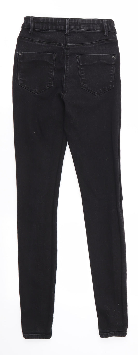 Papaya Denim Womens Black Cotton Skinny Jeans Size 8 L29 in Regular