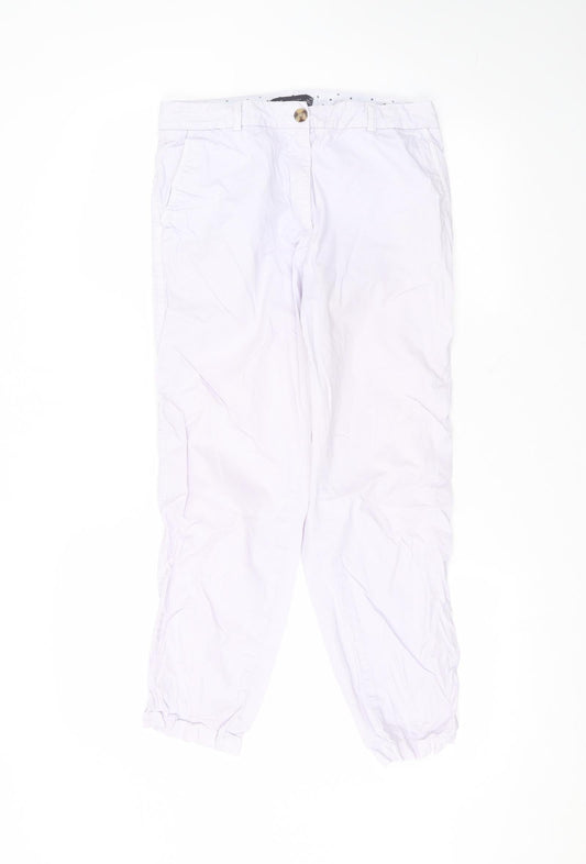 Womens UK Size 10 Marks and Spencer Regular Fit Purple Trousers