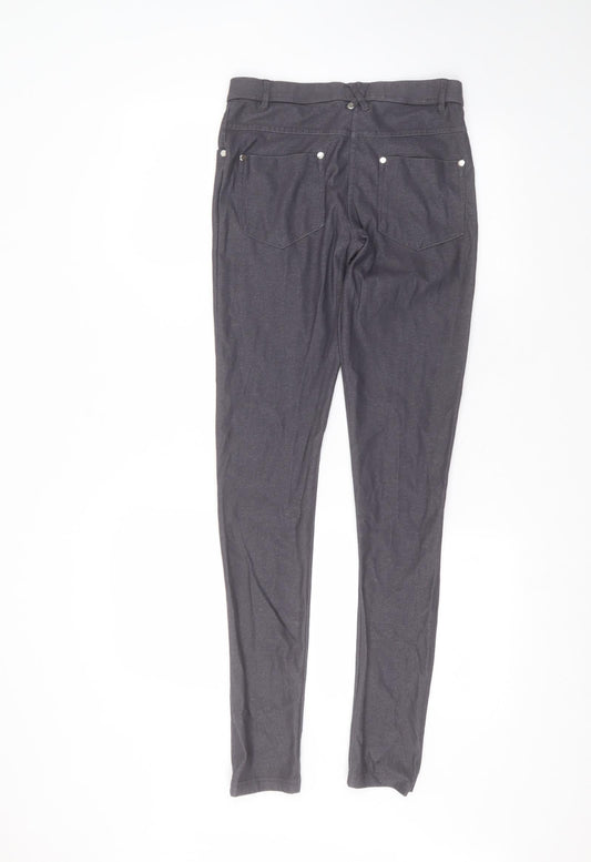Select Womens Black Cotton Trousers Size 12 L28 in Regular