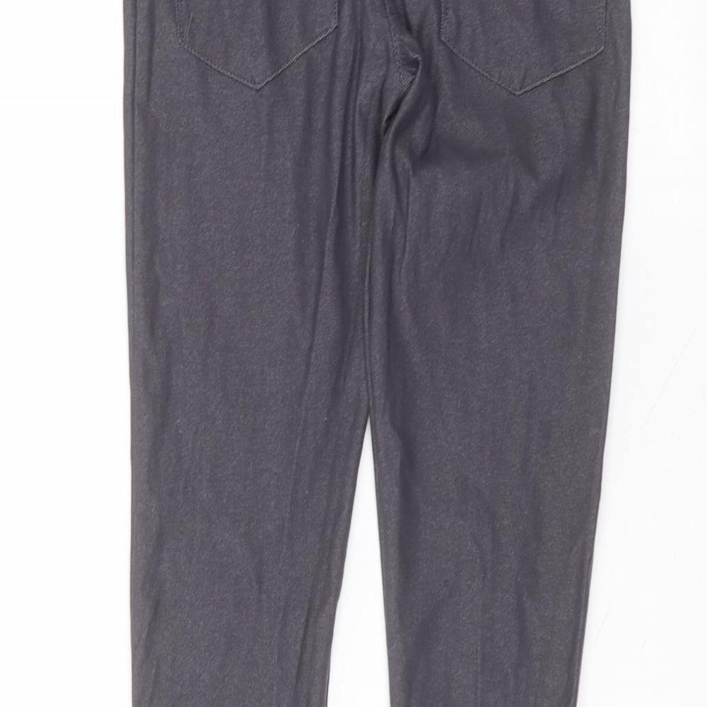 Select Womens Black Cotton Trousers Size 12 L28 in Regular