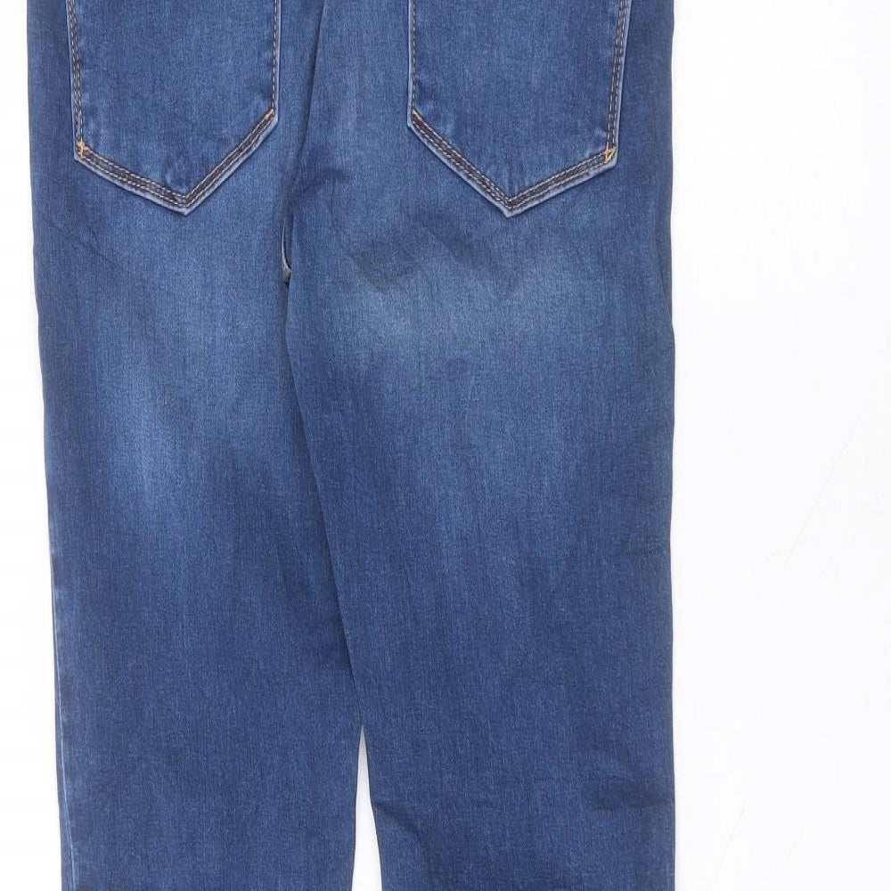 Womens UK Size 8 Preworn Regular Fit Skinny Blue Jeans