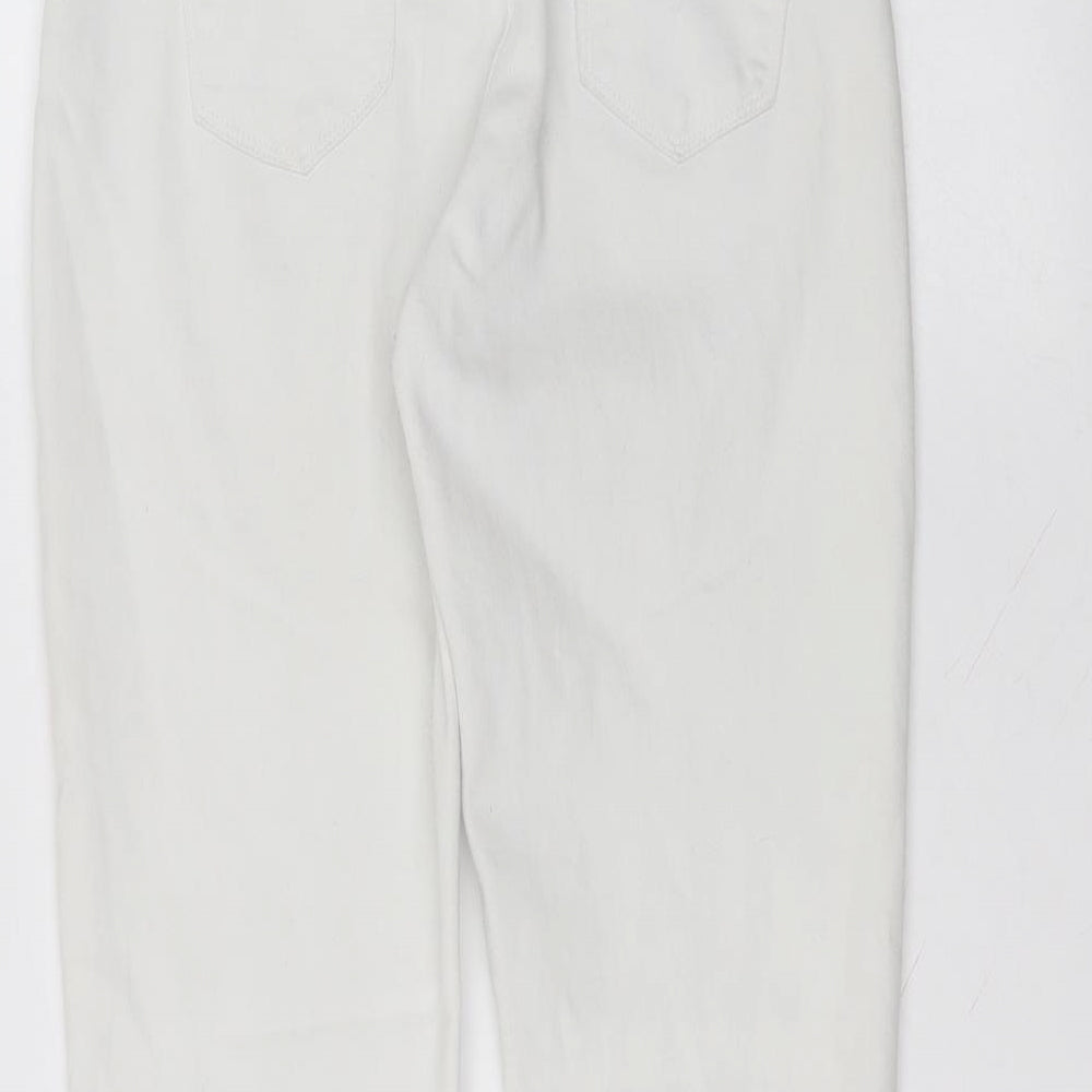 Womens UK Size 10 jeans Regular Fit Skinny White Jeans