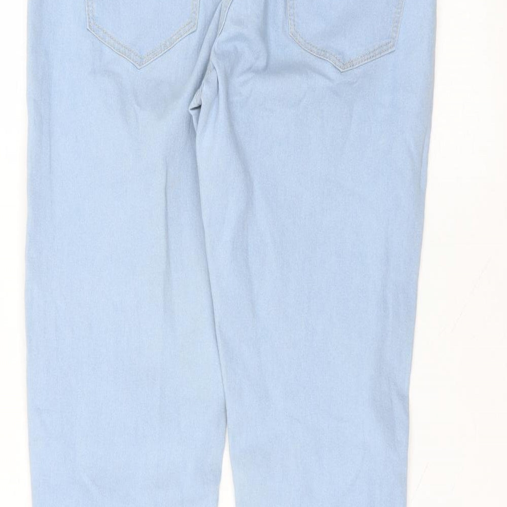 Brand and care label for originals women’s blue cotton skinny jeans, size UK 12, 29-inch leg regular