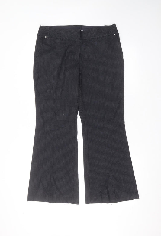 Womens UK Size 12 Marks and Spencer Regular Fit Black Trousers