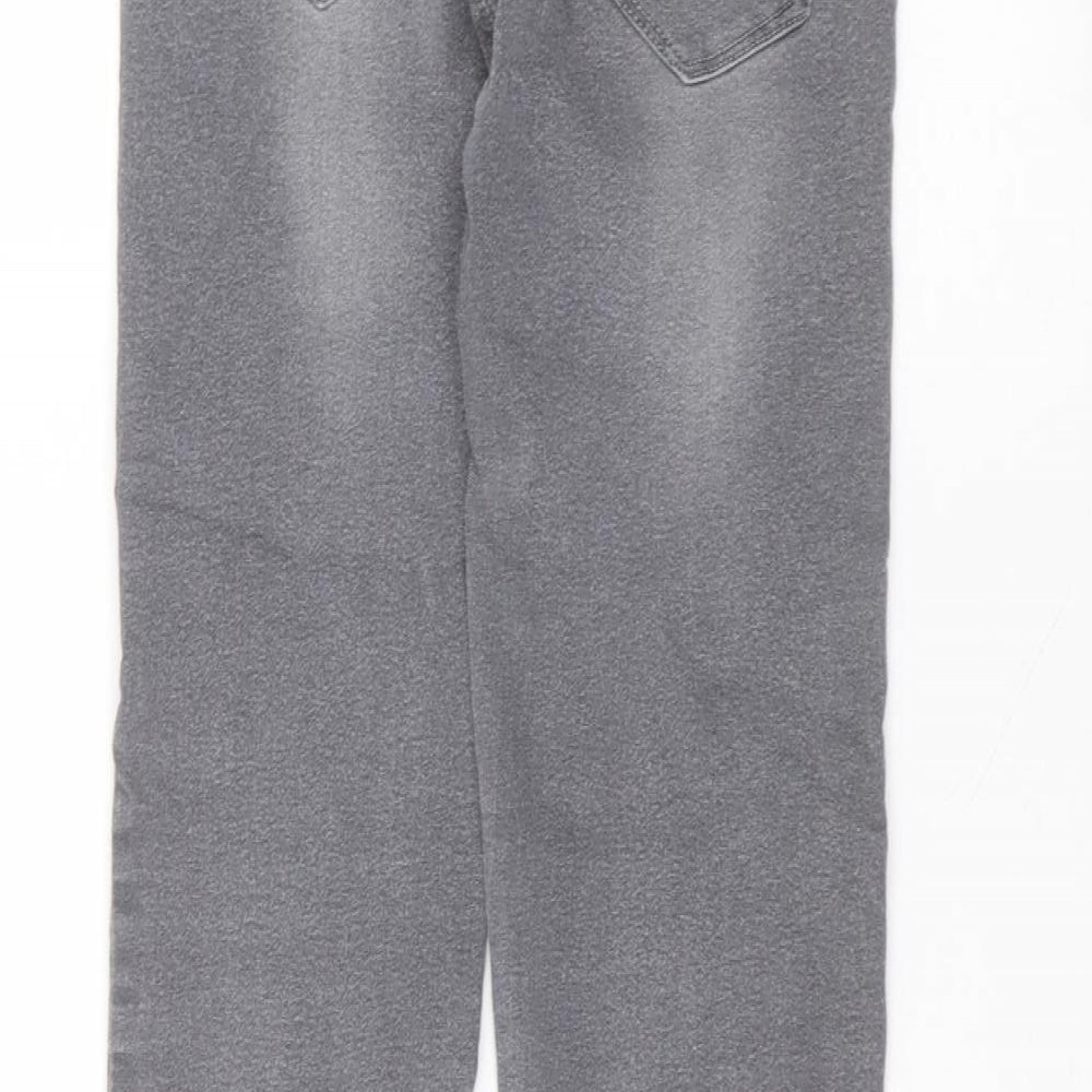 Peacocks Womens Grey  Cotton Skinny Jeans Size 8 L26 in Regular