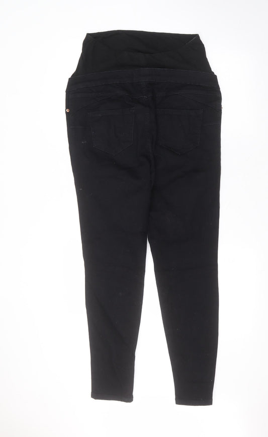New Look Womens Black Cotton Skinny Jeans Size 14 L28 in Regular