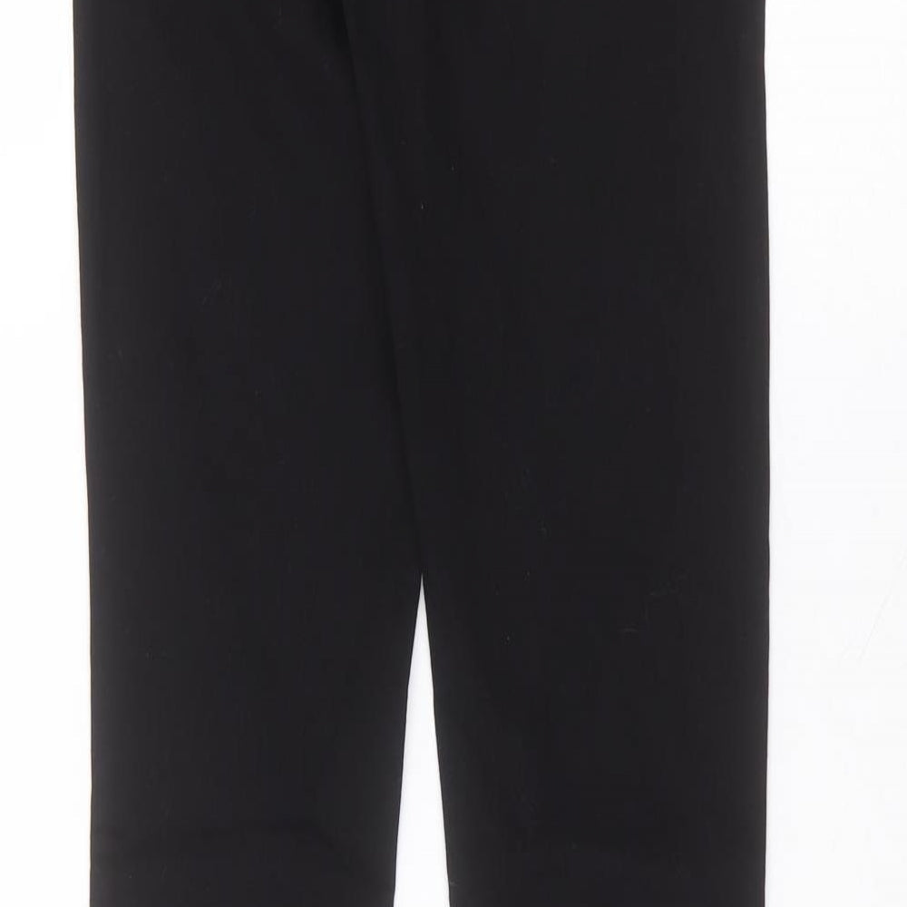 Brand and care label for Denim & Co. women’s black cotton skinny jeans, size UK 6, 33-inch leg regular