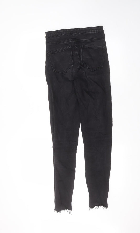 Denim & Co. Womens Black Cotton Skinny Jeans Size 8 L28 in Regular