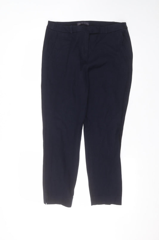 Womens UK Size 14 Marks and Spencer Regular Fit Blue Trousers