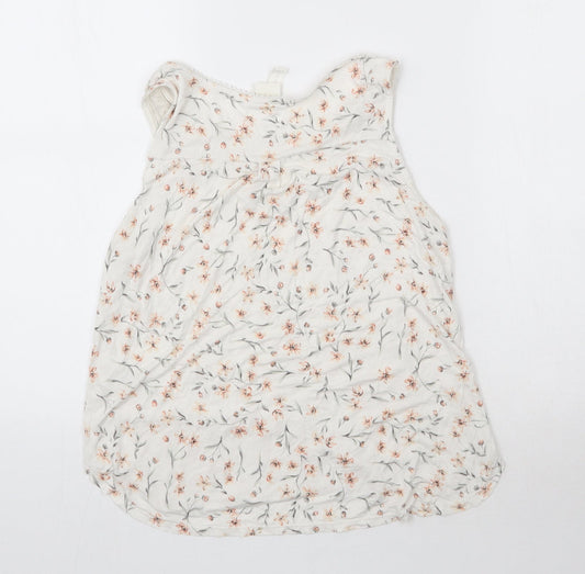 Womens UK Size S H&M White Basic Tank