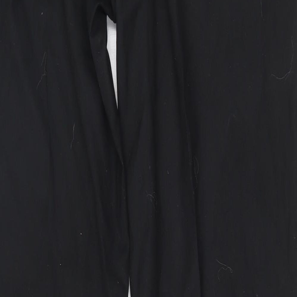 George Womens Black Polyester Trousers L32 in Classic Zip