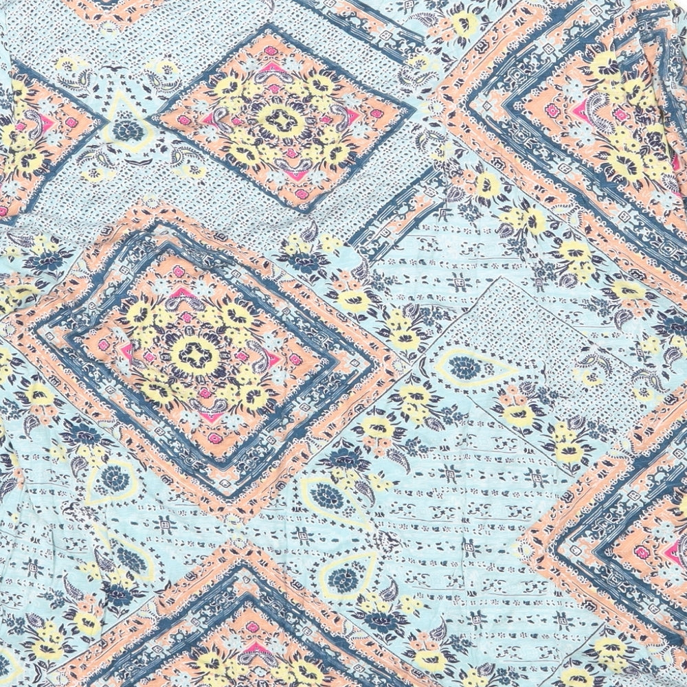 George Womens Multicoloured Floral Viscose Basic T-Shirt Size 18 Round Neck